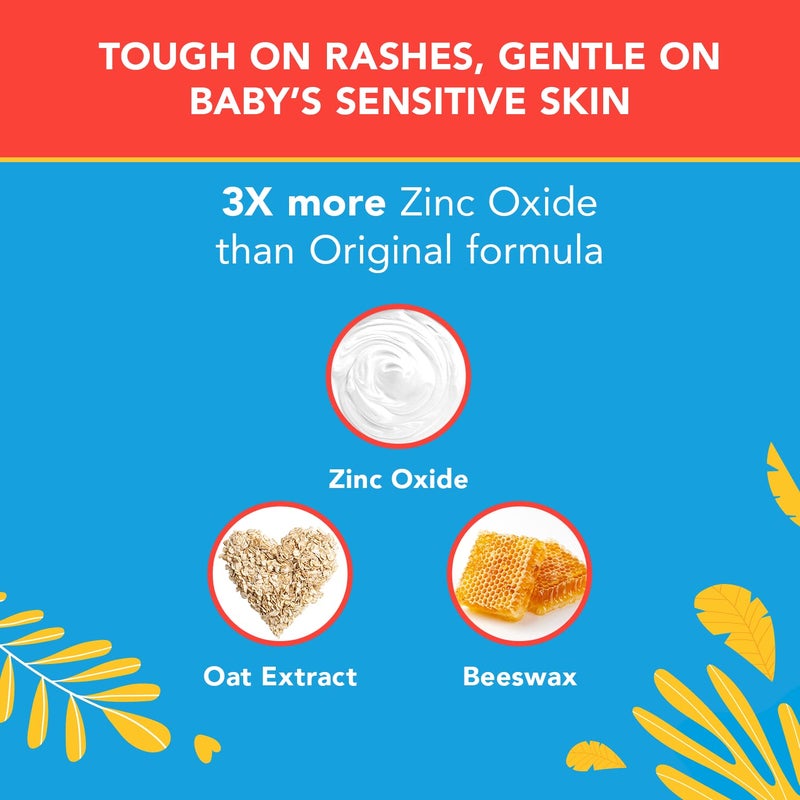 Triple Paste 3X Max Diaper Rash Ointment for Baby, Maximum Strength with 40% Zinc Oxide Ointment for Serious Diaper Rash, 2 oz Tube - Image 4